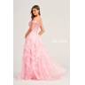 PINK RUFFLE PROM DRESS